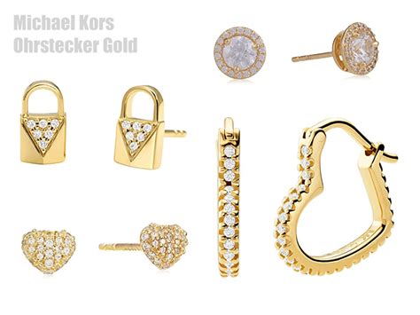 michael kors ohrringe gold schloss